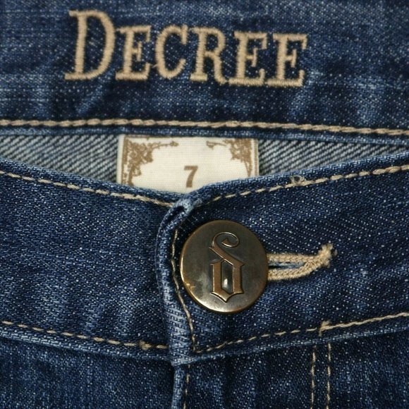 Decree Boyfriend Crop Capri Jeans Destroyed Distressed 7 - Picture 4 of 12